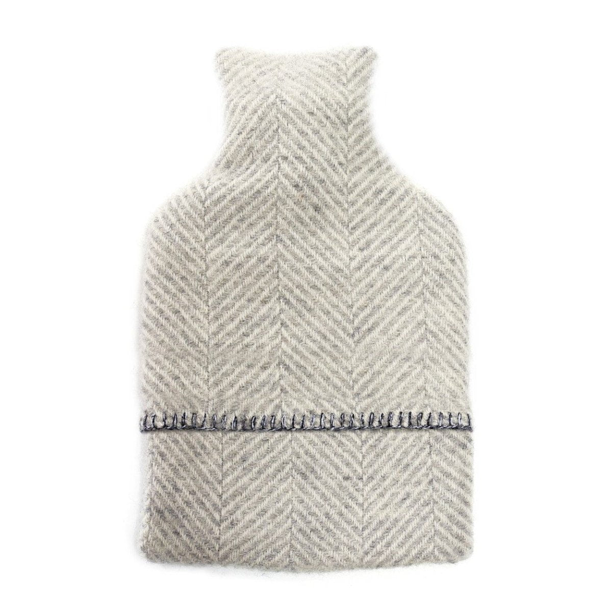 MoodCompanyNL - Kruik Visgraat Grijs - 2 liter - Wol - Tweedmill - 5060567824285