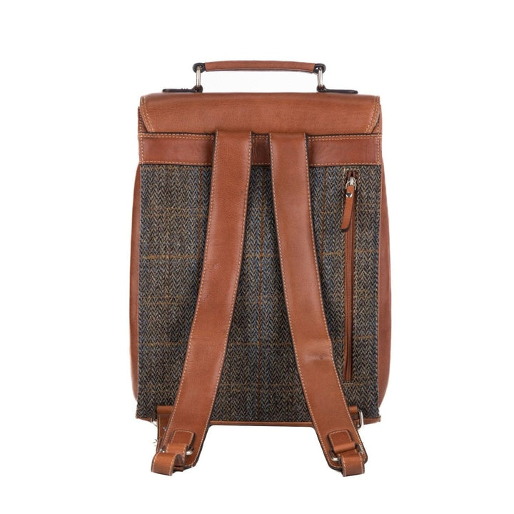 MoodCompanyNL - Large Rugzak Tartan & Leer met Laptopvak | Das Impex - 5056703016058