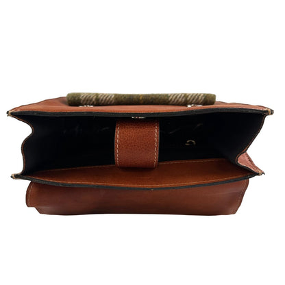 MoodCompanyNL - Medium Rugzak Groen Tartan & Leer | Das Impex - 5056703022998