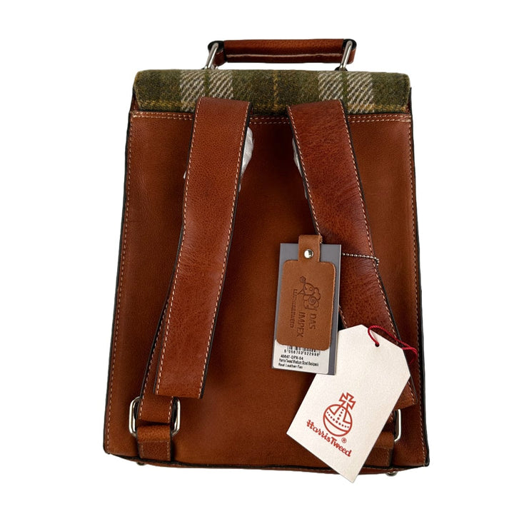 MoodCompanyNL - Medium Rugzak Groen Tartan & Leer | Das Impex - 5056703022998
