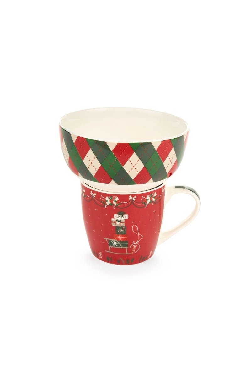 Mood Company - Mok en schaaltje - winter - 480 ml - 2 varianten - Nuvole di Stoffa - 8050162616665