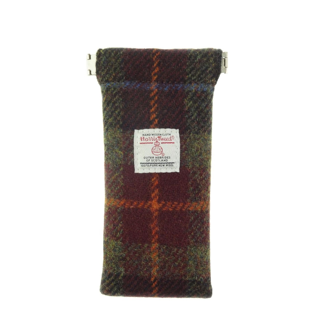 Mood_Company Brillenetui Bruin (Rust)- Harris Tweed - Metalen Clip - Glen Appin of Scotland Sjaals