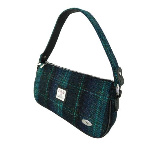 Mood_Company Handtas Duchray Blauw met Turquoise - Clutch - Harris Tweed - Glen Appin of Scotland