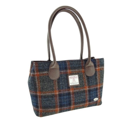 Mood_Company Harris Tweed Schoudertas Cassley Grijs met Roestbruin (Grey and Rust)