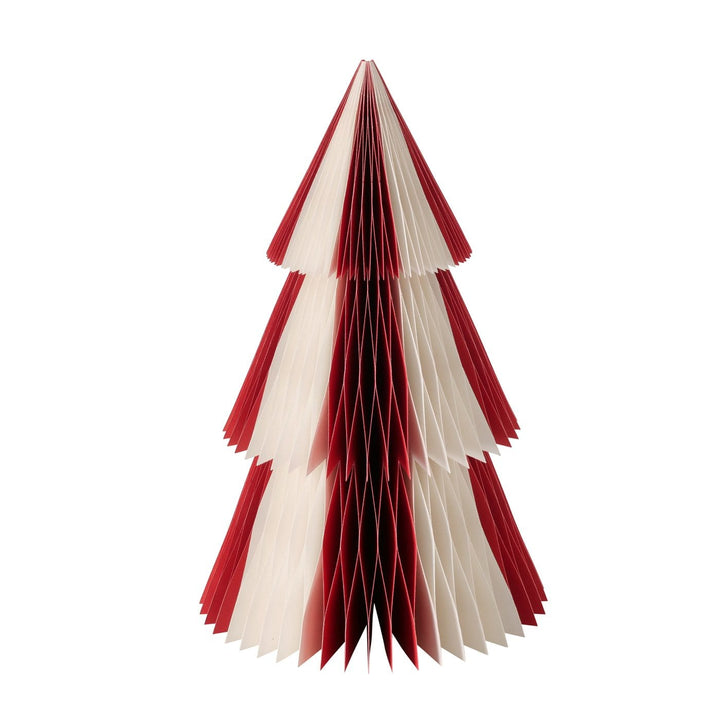 Mood_Company Papieren kerstboom - wit - rood