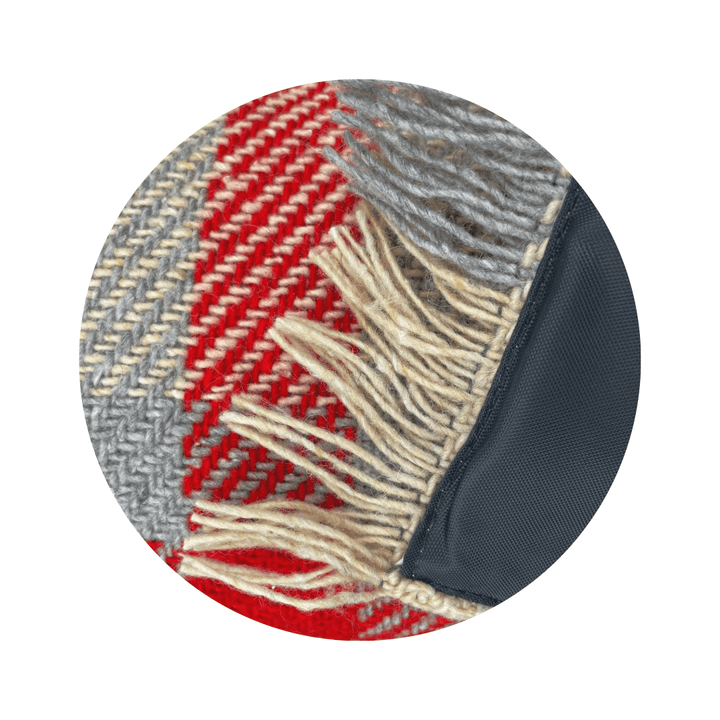 Mood_Company Picknickkleed Rood en Grijs Geruit - Gerecycled - Waterdicht - 120x150 cm - Tweedmill