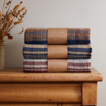 Mood_Company Plaid Op goed geluk Random - Gerecycled wol - 120x150cm - Tweedmill UK