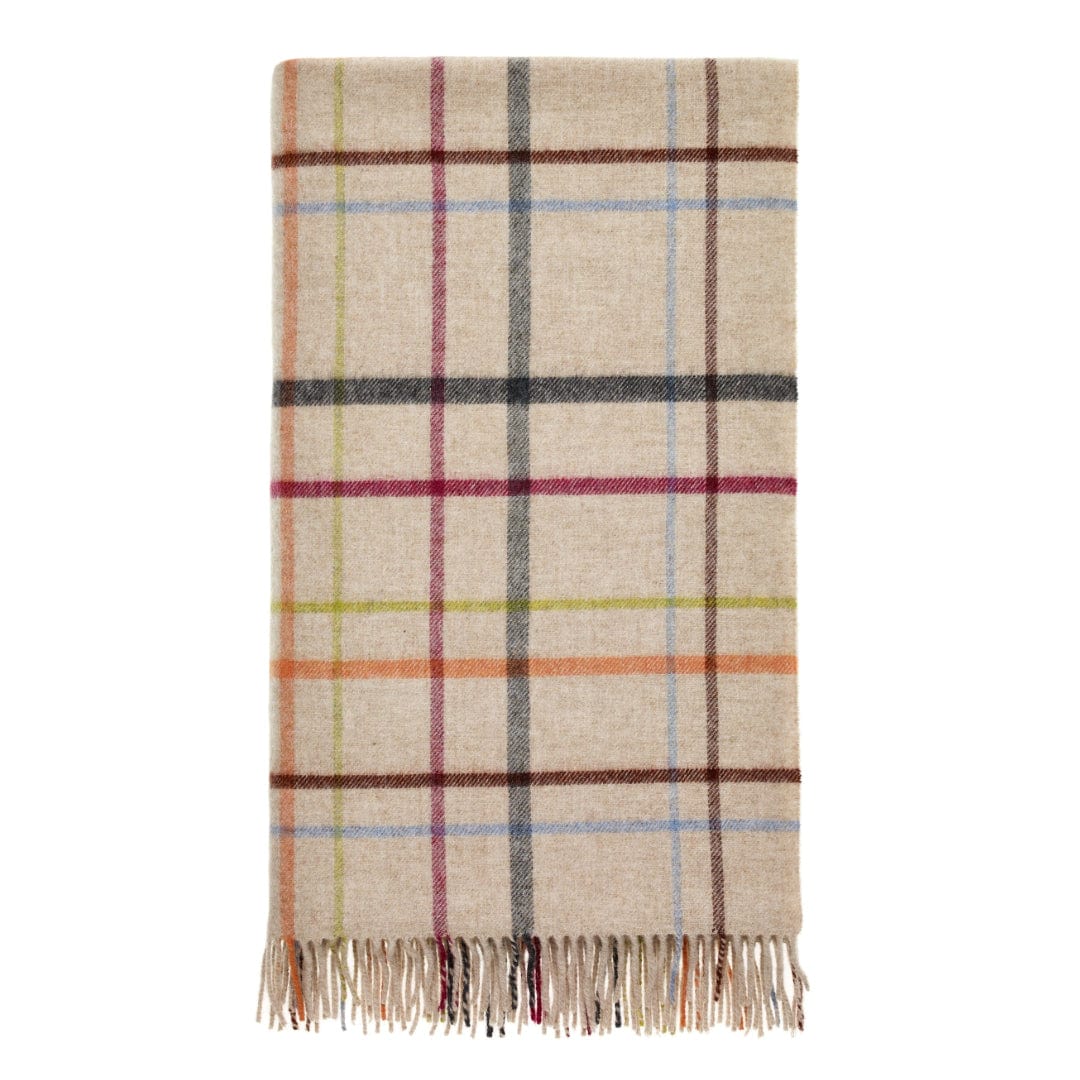 Mood_Company Plaid Ruiten Beige - Shetland Lamswol - 140x185 - Bronte by Moon Scotland