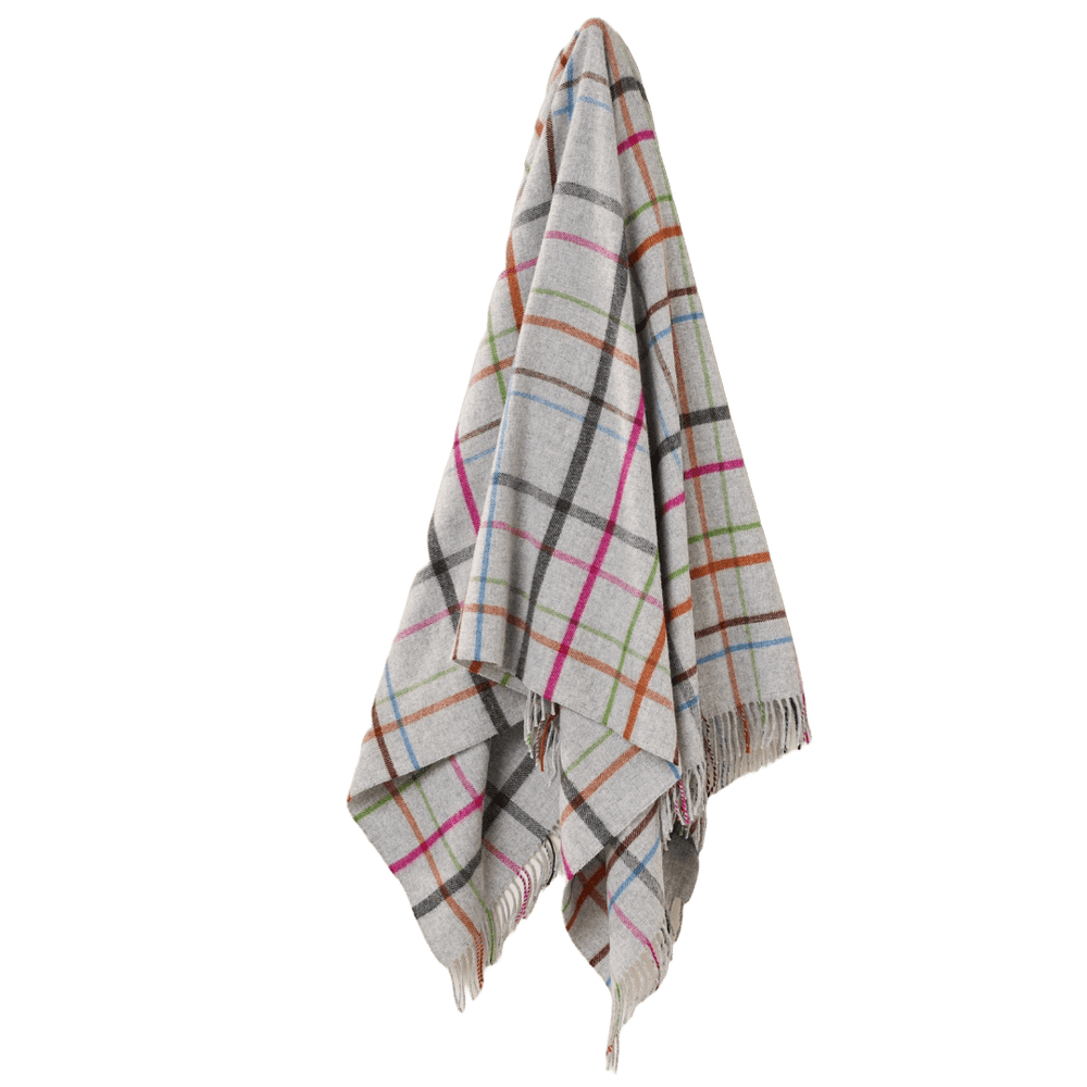 Mood_Company Plaid Ruiten Grijs - Shetland Lamswol - 140x185 - Bronte by Moon Scotland