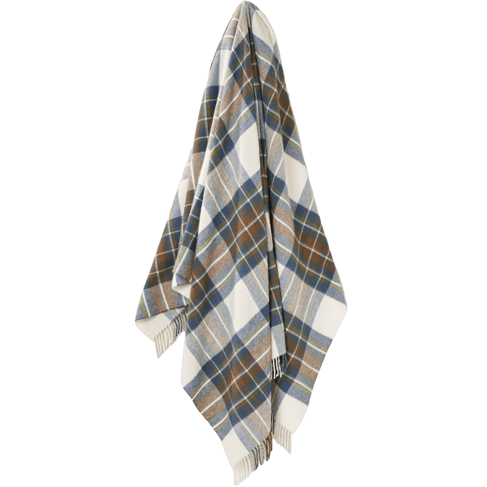 Mood_Company Plaid Tartan Muted Blue Stewart - Merino Lamswol - 140x185 - Bronte by Moon Scotland