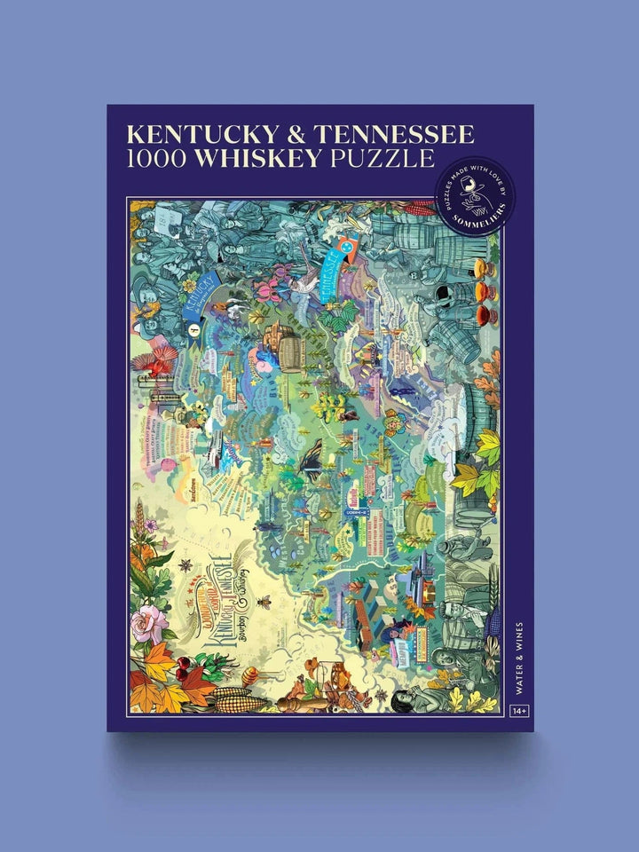 Mood_Company Whisky puzzel Kentucky & Tennessee - 1000 stukjes - 14+ - Water & Wines Sweden