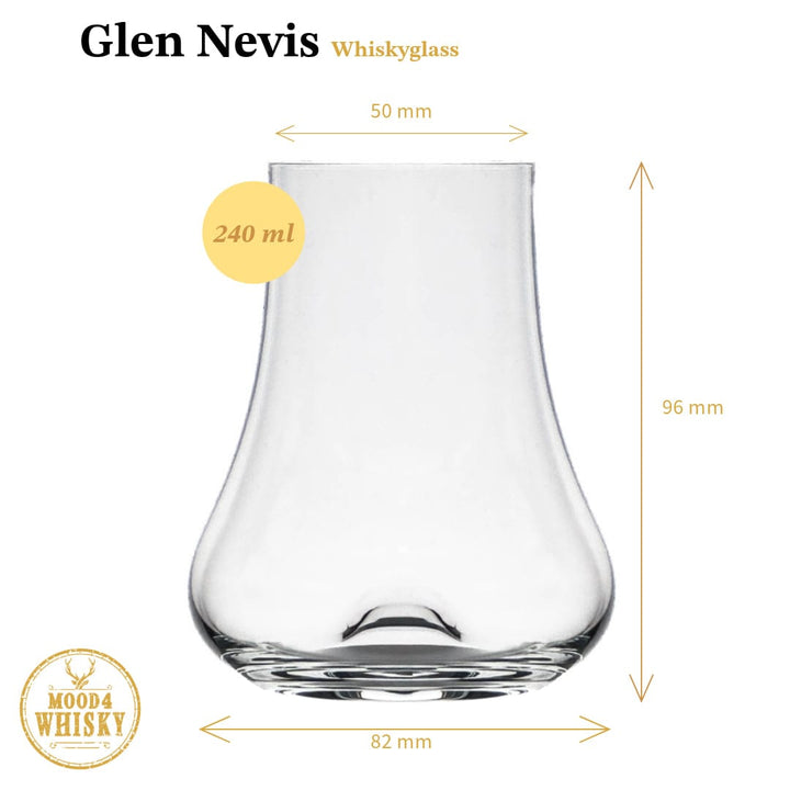 Mood_Company Whiskyglas Glen Nevis ★★★★★ - 240 ml - 5+1 gratis - Groothandelsverpakking - Mood4Whisky