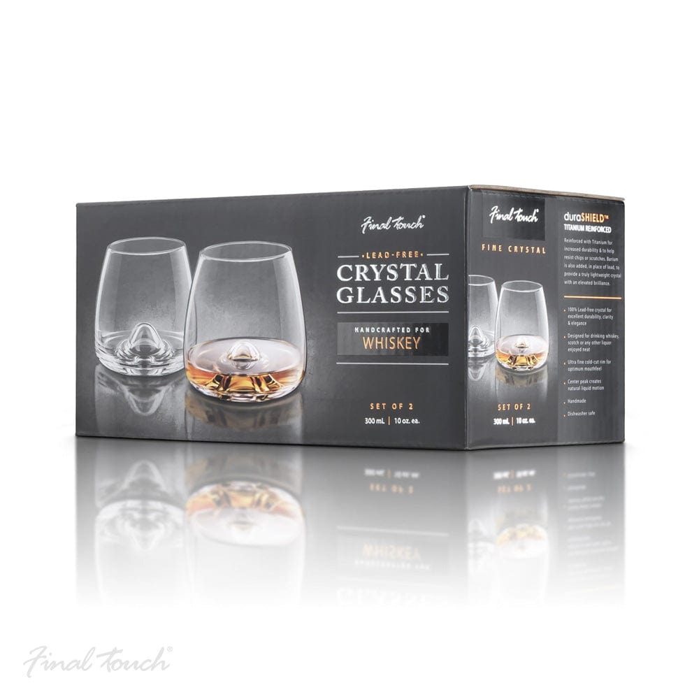 Mood_Company Whiskyglas Tumbler set van 2 - 300ml - Loodvrij kristal - Handgemaakt - Final Touch