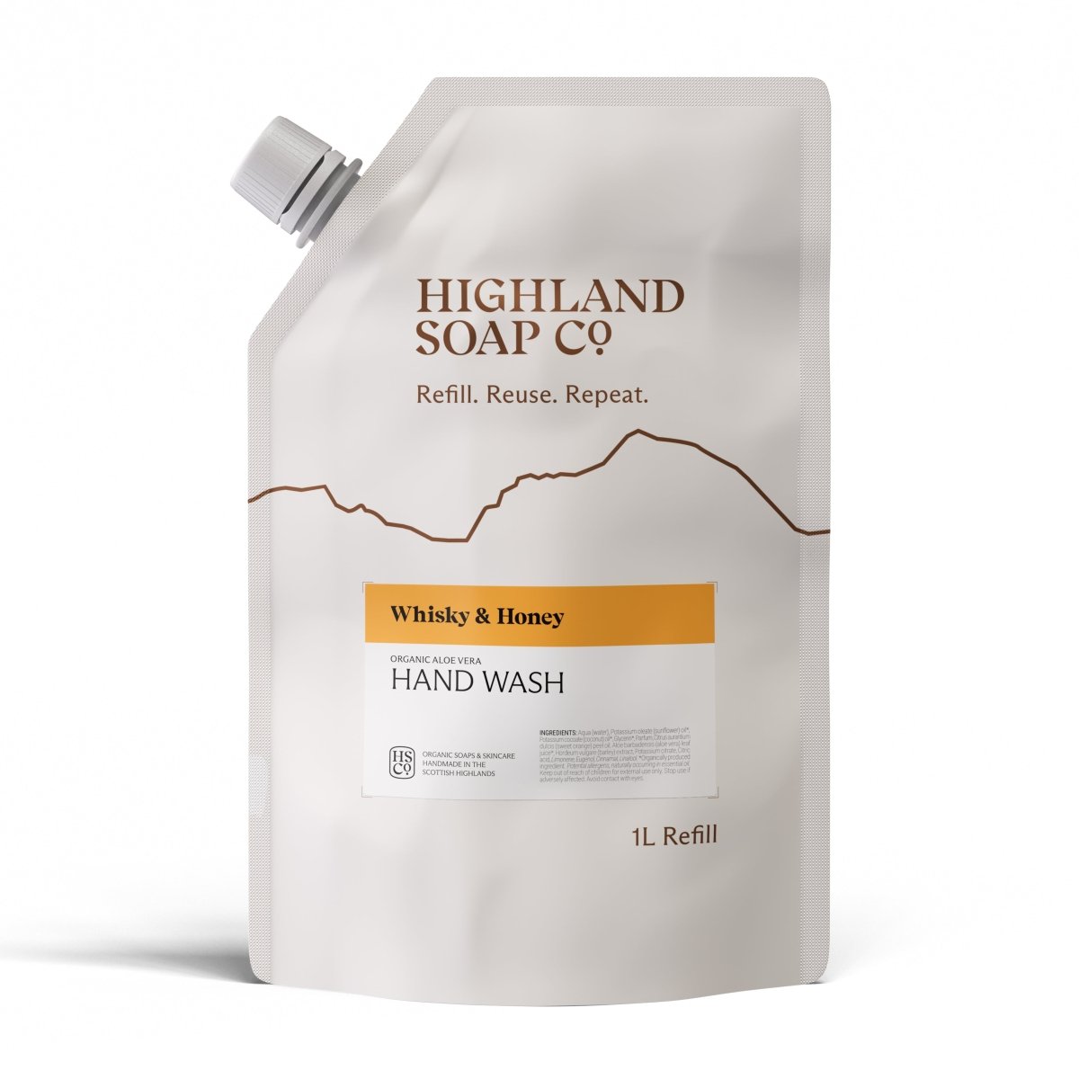 Mood Company - Navulzak Handzeep 1 Liter - Whisky & Honey - Highland Soap Company - 