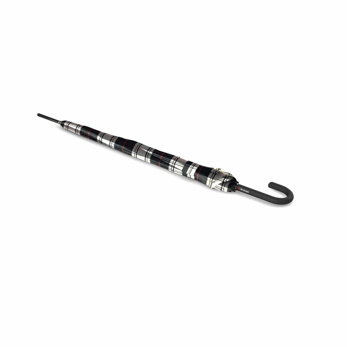 MoodCompanyNL - Paraplu Geruit Zwart Wit - T760 - Dsn 105 cm - Lengte 88 cm - Knirps - 9003034281408