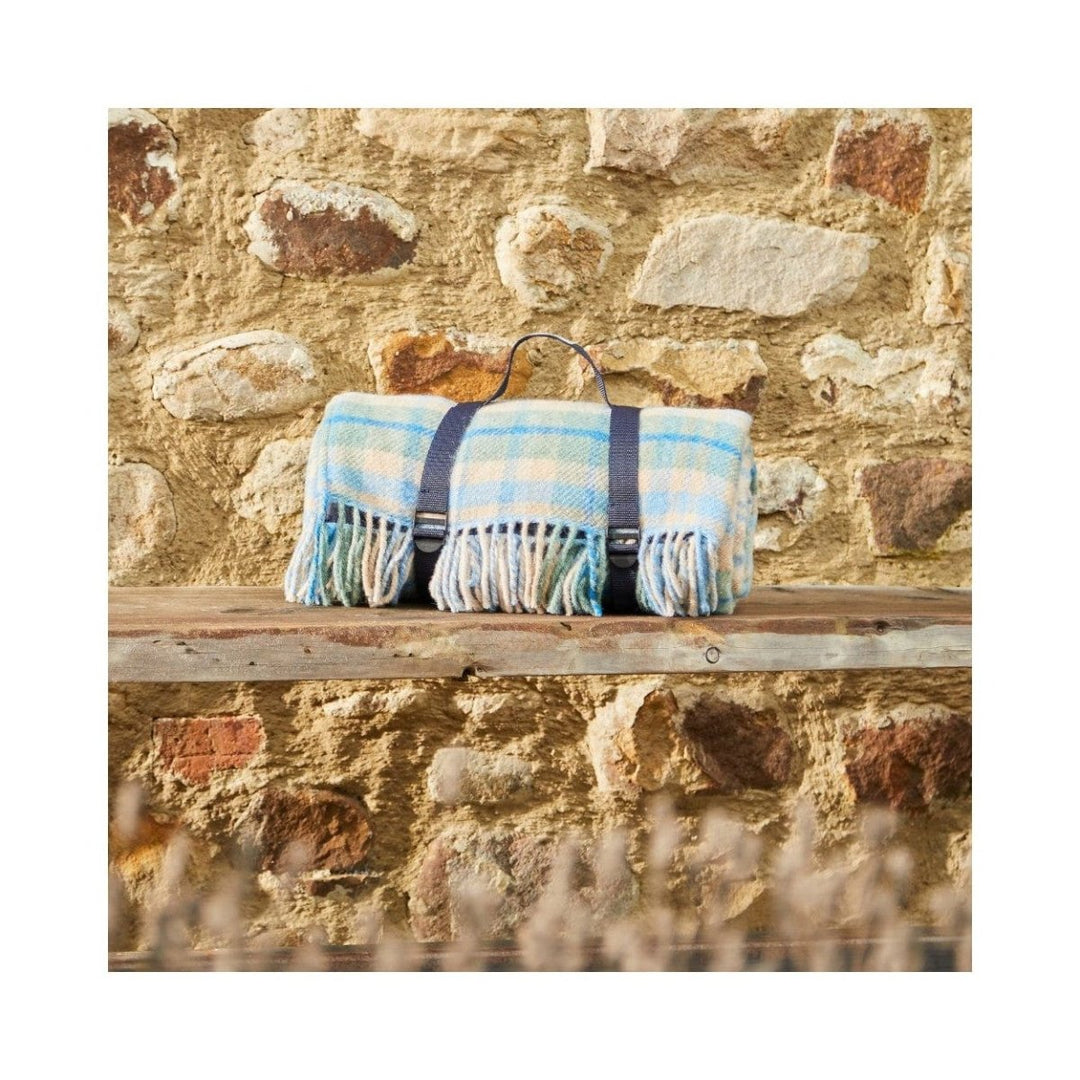 MoodCompanyNL - Picknickkleed Polo Cottage Blauw - Wol - Waterdicht - 145x183cm - Tweedmill - 5060958301074