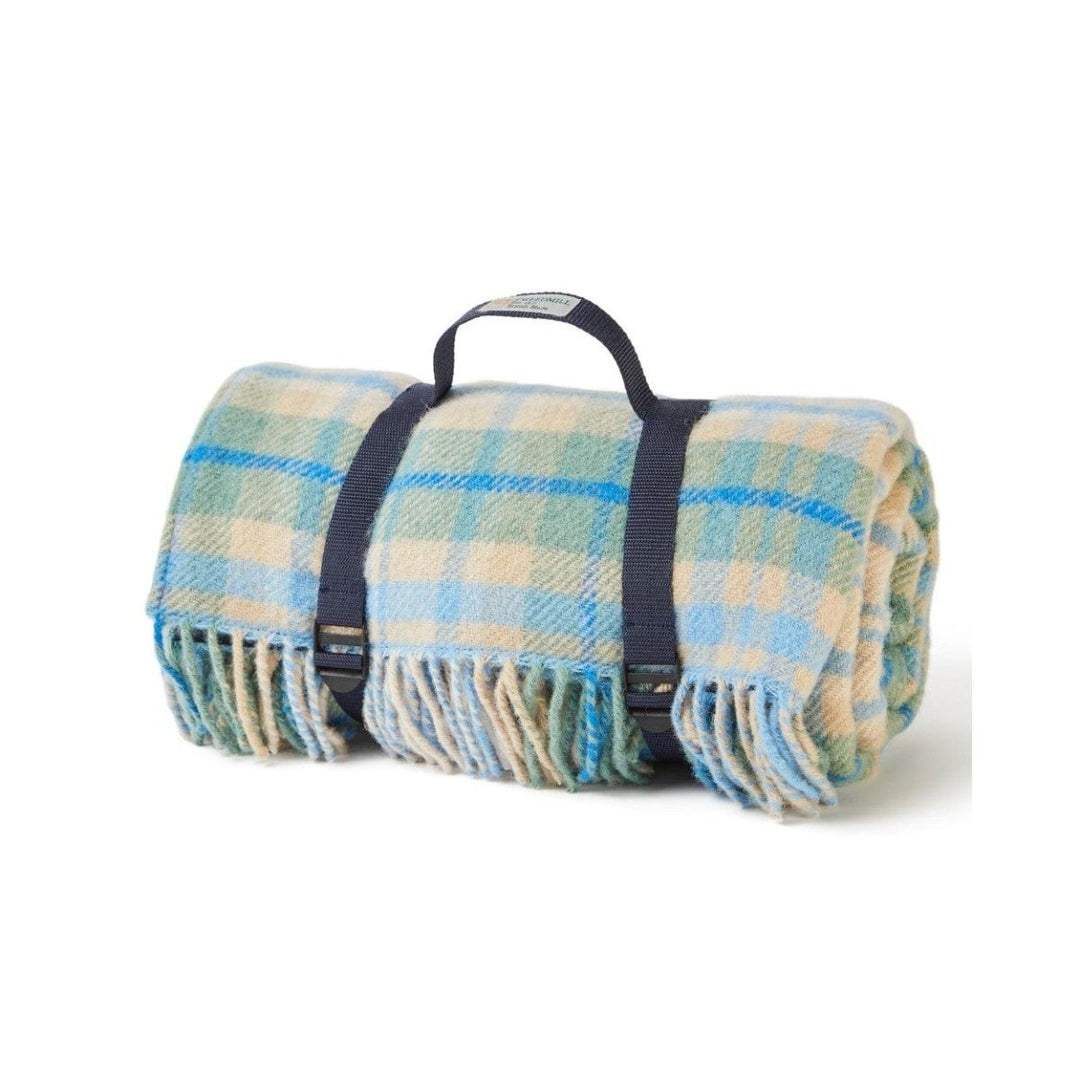 MoodCompanyNL - Picknickkleed Polo Cottage Blauw - Wol - Waterdicht - 145x183cm - Tweedmill - 5060958301074
