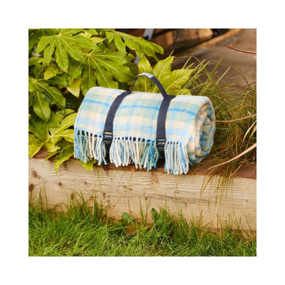 MoodCompanyNL - Picknickkleed Polo Cottage Blauw - Wol - Waterdicht - 145x183cm - Tweedmill - 5060958301074
