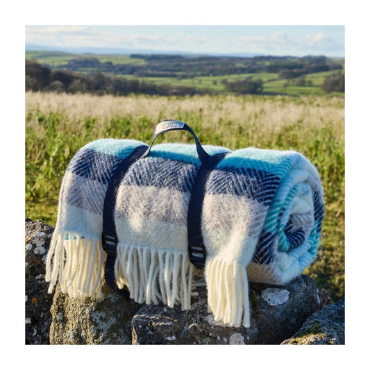 Mood Company - Picknickkleed Polo Seashore Stripe - Wol - Waterdicht - 150x183cm - Tweedmill - 506095830755