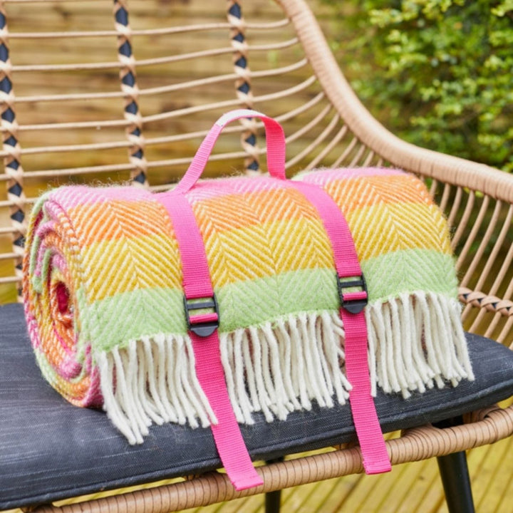 MoodCompanyNL - Picknickkleed Polo Visgraat Vrolijk Gestreept - Gebruikt in Foto shoot - Eenmalige korting - 