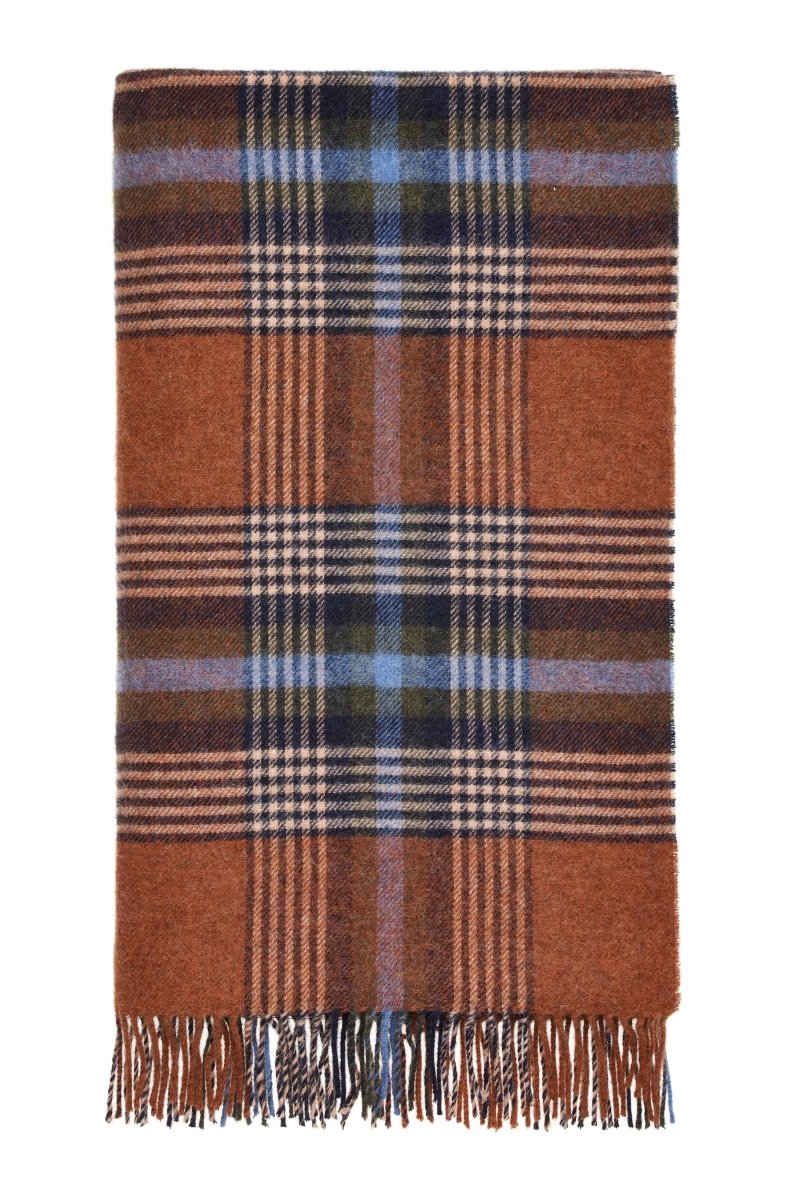 MoodCompanyNL - Plaid Christchurch Roestbruin - Shetland Lamswol - 140x185 - Bronte by Moon Scotland - 6151206983988