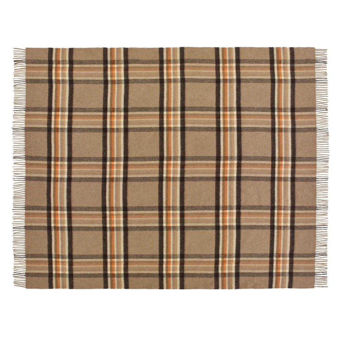 Mood Company - Plaid Double Face Vintage Ruit Camel - Country Side Collection - Merino Lamswol - 140x185 - Bronte by Moon - 6151226223279