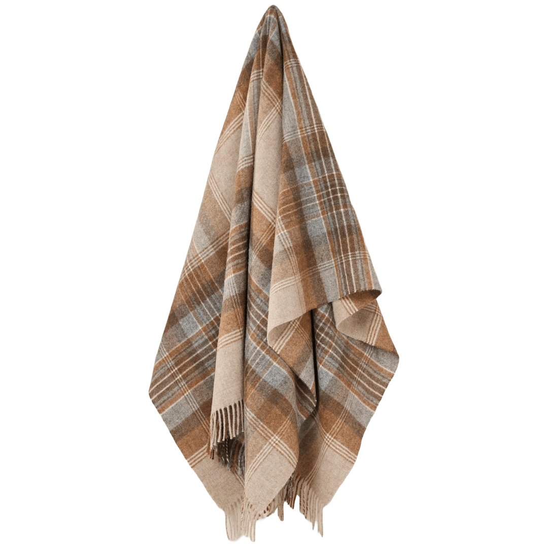 MoodCompanyNL - Plaid Kintyre Beige - Shetland Lamswol - 140x185 - Bronte by Moon Scotland - 6151206648658