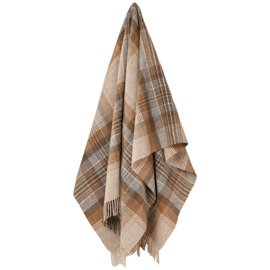 MoodCompanyNL - Plaid Kintyre Beige - Shetland Lamswol - 140x185 - Bronte by Moon Scotland - 6151206648658
