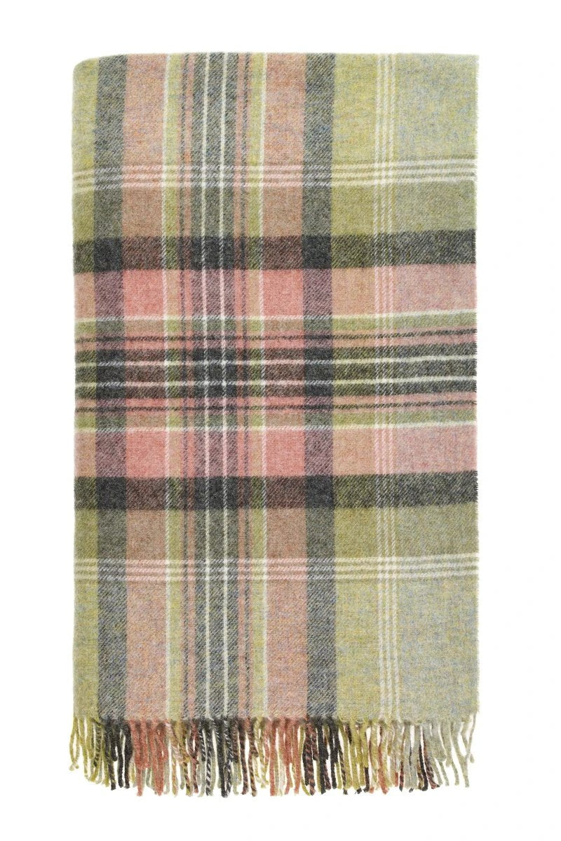 Mood Company - Plaid Kintyre Groen - Shetland Lamswol - 140x185 - Bronte by Moon Scotland - 6151206620692