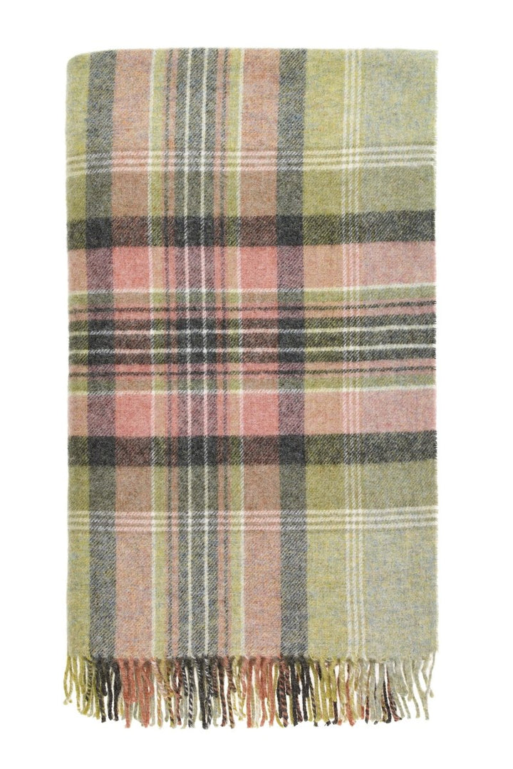 Mood Company - Plaid Kintyre Groen - Shetland Lamswol - 140x185 - Bronte by Moon Scotland - 6151206620692