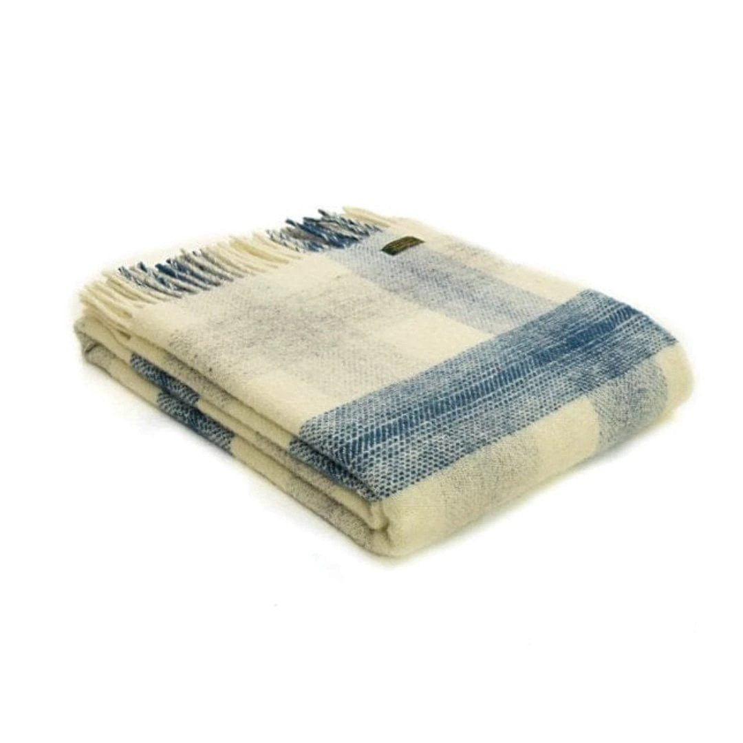 MoodCompanyNL - Plaid Meadow Check Blauw (Ink) - 150x183 - Nieuw Wol - Tweedmill UK - 5060567827460