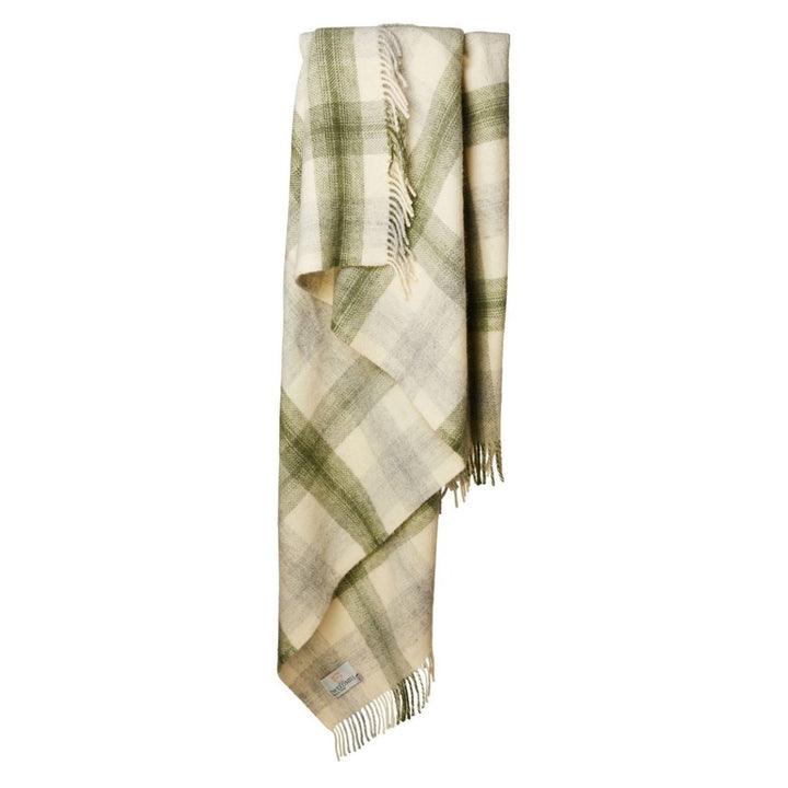 Mood Company - Plaid Meadow Olijfgroen - 150x183 - Nieuw Wol - Tweedmill UK - 5060958305140