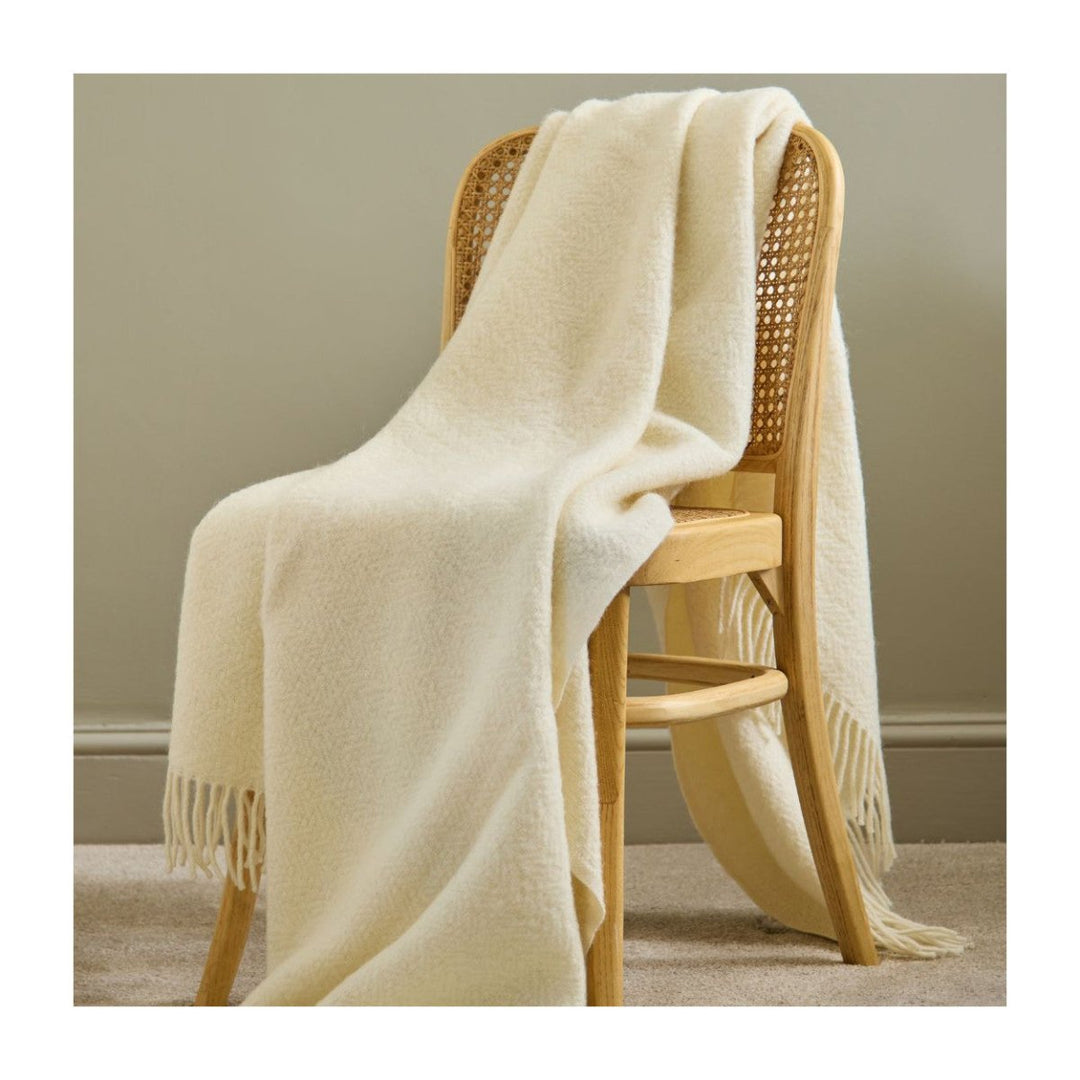 Mood Company - Plaid Moorland Cream – Pure New Wool – 130x200 cm - Tweedmill - 5060958306277