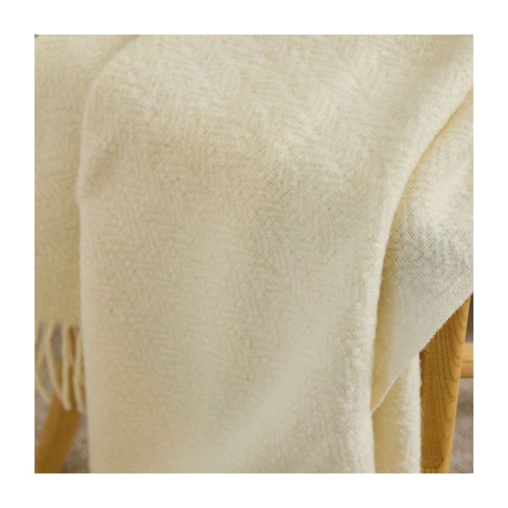 Mood Company - Plaid Moorland Cream – Pure New Wool – 130x200 cm - Tweedmill - 5060958306277