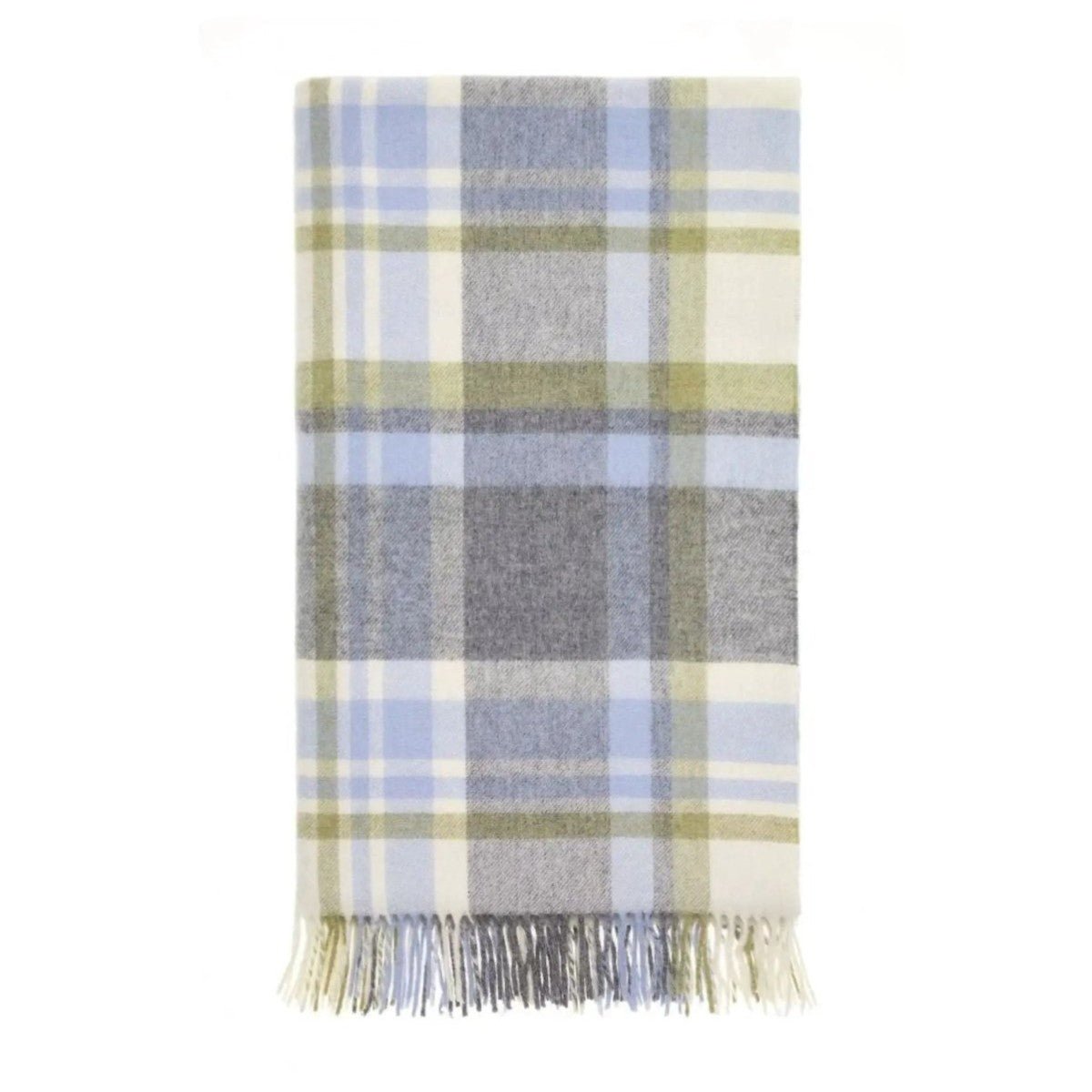 Mood Company - Plaid Portree Grijs Lichtblauw - Merino lamswol - 140x185 - Bronte by Moon Scotland - 6151206595525