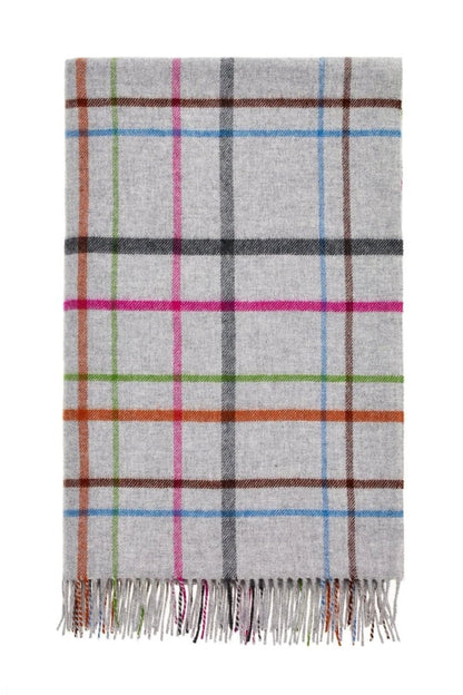 Plaid Ruiten Grijs - Shetland Lamswol - 140x185 - Bronte by Moon Scotland by MoodCompanyNL