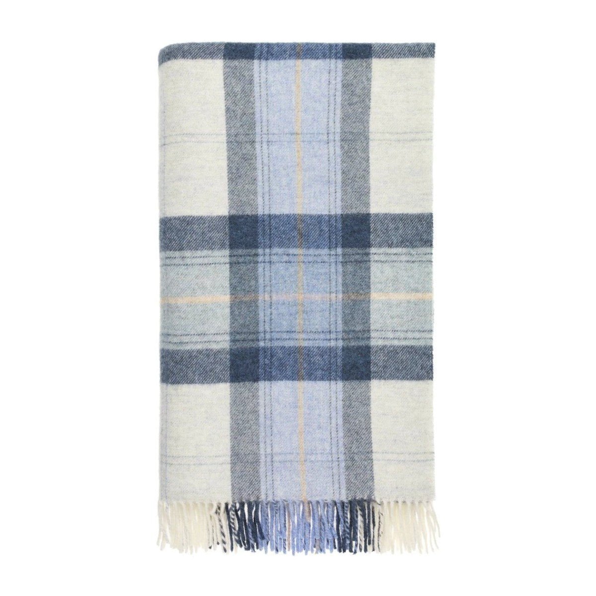 Mood Company - Plaid Skye Koraal Blauw - Shetland Lamswol - 140x185 - Bronte by Moon Scotland - 6151206933969
