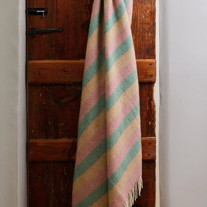 Plaid Summer Breeze Stripe - 150x183 - Nieuw Wol - Tweedmill UK by Mood Company
