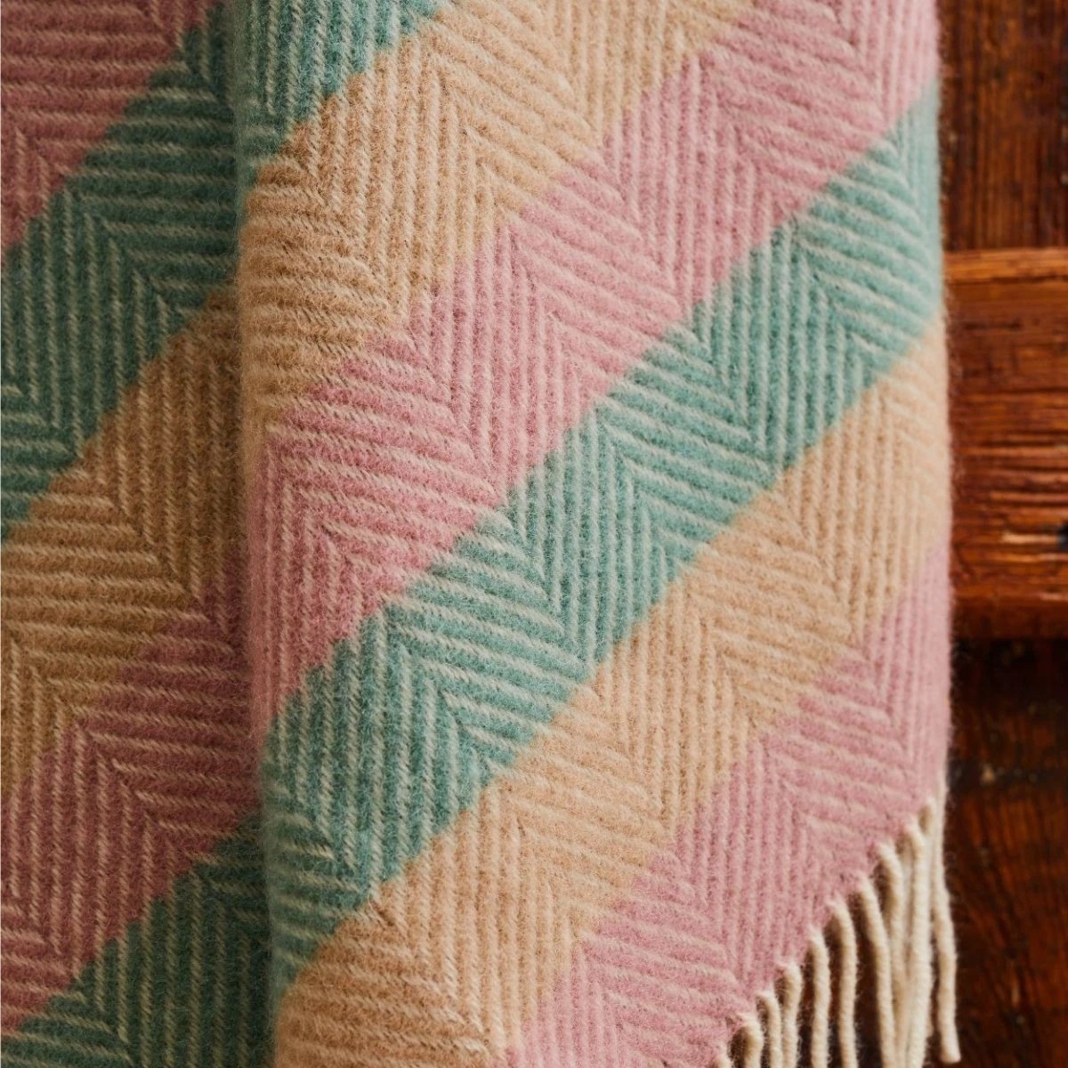 Plaid Summer Breeze Stripe - 150x183 - Nieuw Wol - Tweedmill UK by Mood Company