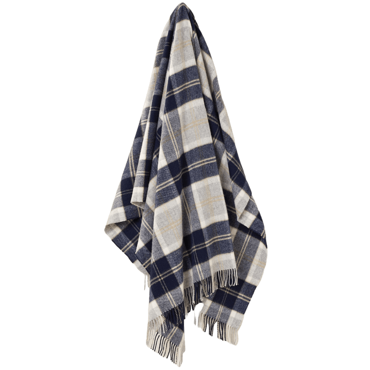 MoodCompanyNL - Plaid Tartan Bannockbane Silver - Merino Lamswol - 140x185 - Bronte by Moon Scotland - 6095632368332