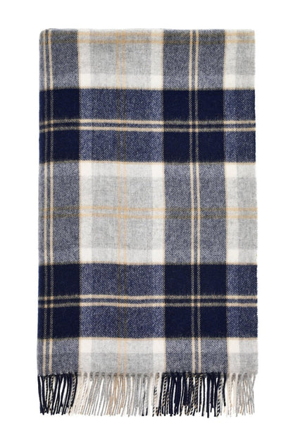 MoodCompanyNL - Plaid Tartan Bannockbane Silver - Merino Lamswol - 140x185 - Bronte by Moon Scotland - 6095632368332