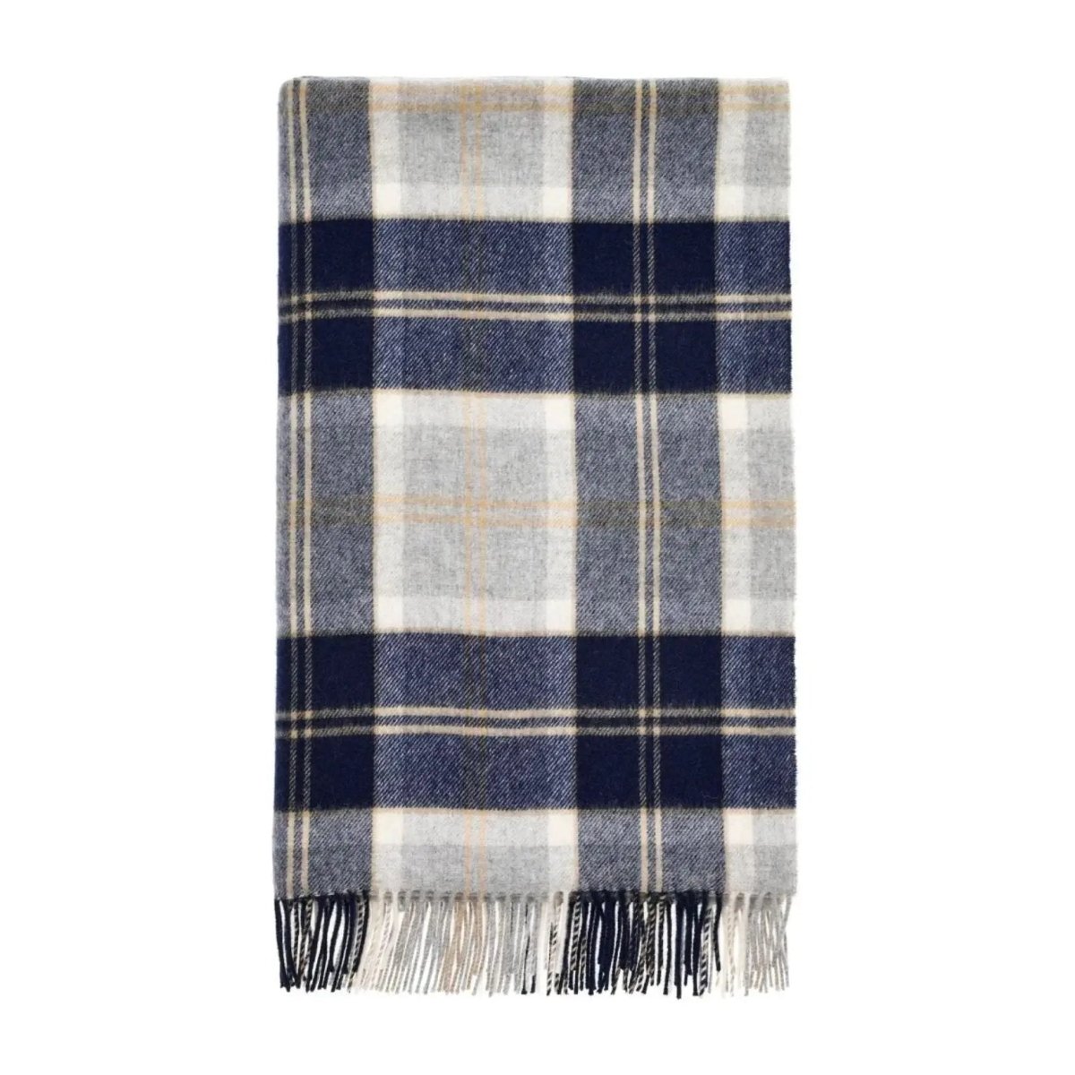 Mood Company - Plaid Tartan Bannockbane Silver - Merino Lamswol - 140x185 - Bronte by Moon Scotland - 6095632368332