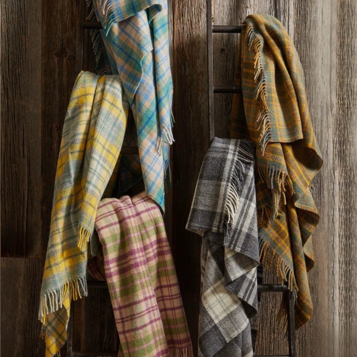 Plaid Tartan Cottage Blauw 150x183 - Nieuw Wol - Tweedmill UK by MoodCompanyNL