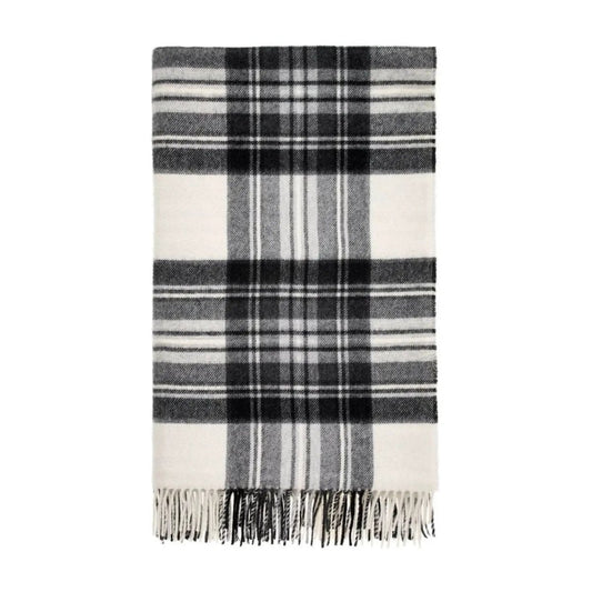 Mood Company - Plaid Tartan Dress Grey Stewart - Merino Lamswol - 140x185 - Bronte by Moon Scotland - 6095650864861