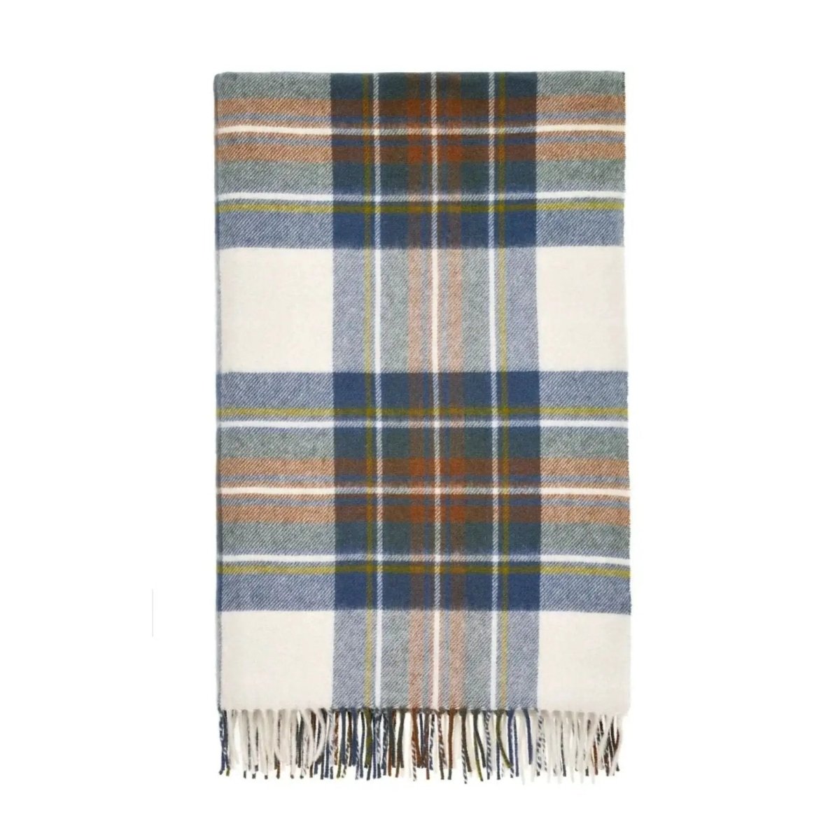 Mood Company - Plaid Tartan Muted Blue Stewart - Merino Lamswol - 140x185 - Bronte by Moon Scotland - 6095636276237