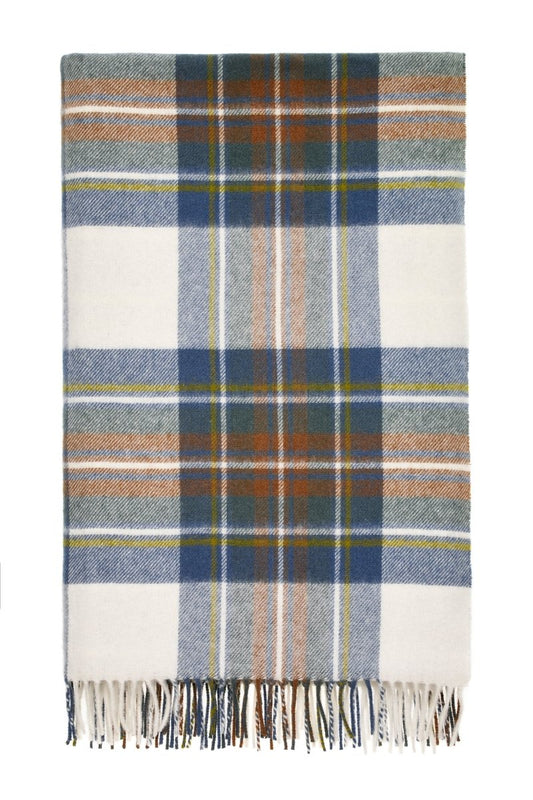 MoodCompanyNL - Plaid Tartan Muted Blue Stewart - Merino Lamswol - 140x185 - Bronte by Moon Scotland - 6095636276237