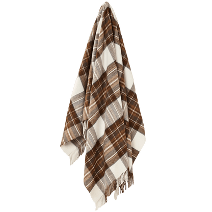 Plaid Tartan Natural Dress Stewart - Merino Lamswol - 140x185 - Bronte by Moon Scotland by MoodCompanyNL