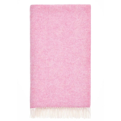 Mood Company - Plaid Visgraat lichtroze - Shetland Lamswol - 140x185 - Bronte by Moon Scotland - 6095632999901