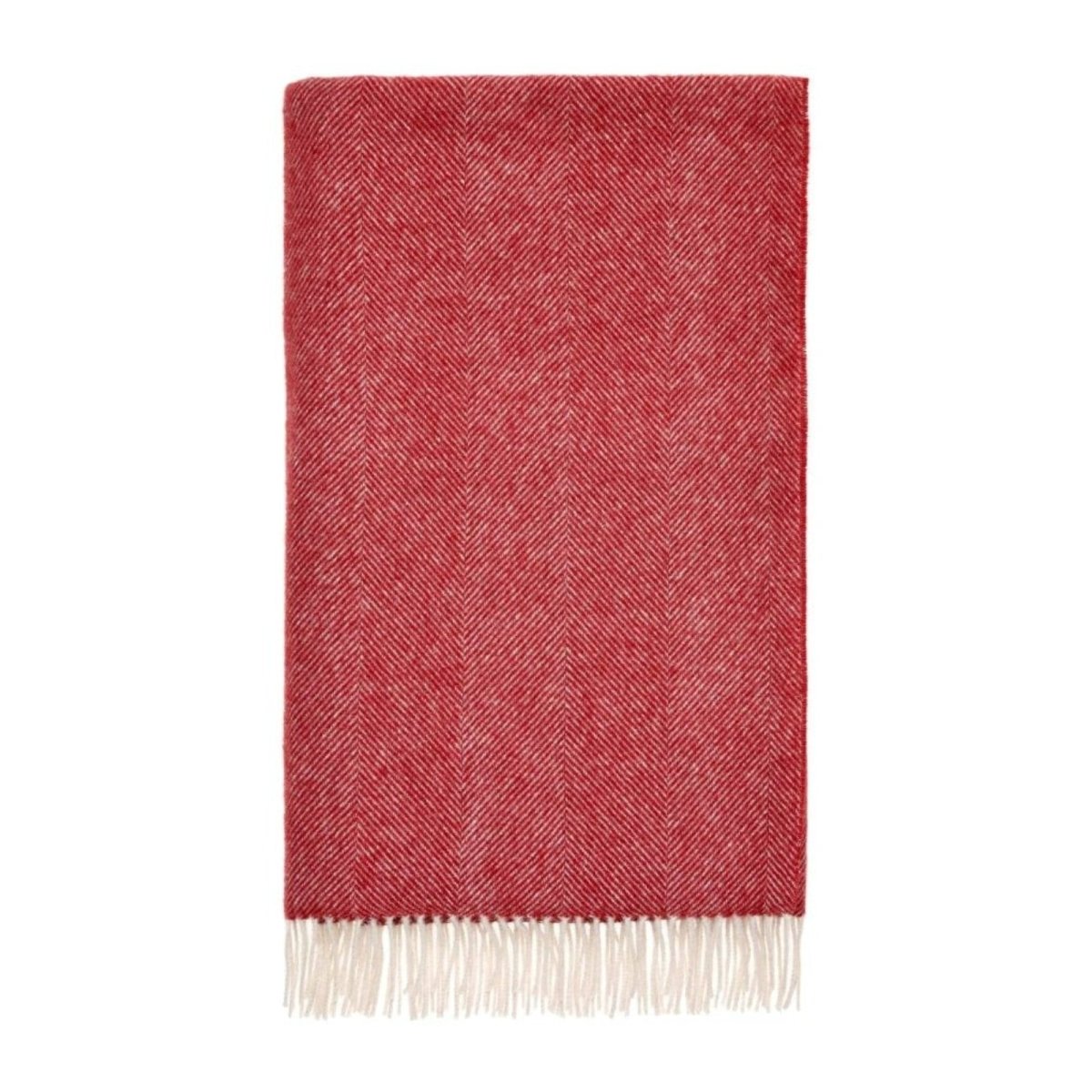 Mood Company - Plaid Visgraat Rood - Shetland Lamswol - 140x185 - Bronte by Moon Scotland - 6095638958902