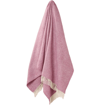 MoodCompanyNL - Plaid Visgraat Roze - Shetland Lamswol - 140x185 - Bronte by Moon Scotland - 5057900121507